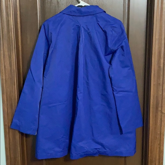 Eileen Fisher Blue Trench Coat - Picture 3 of 4